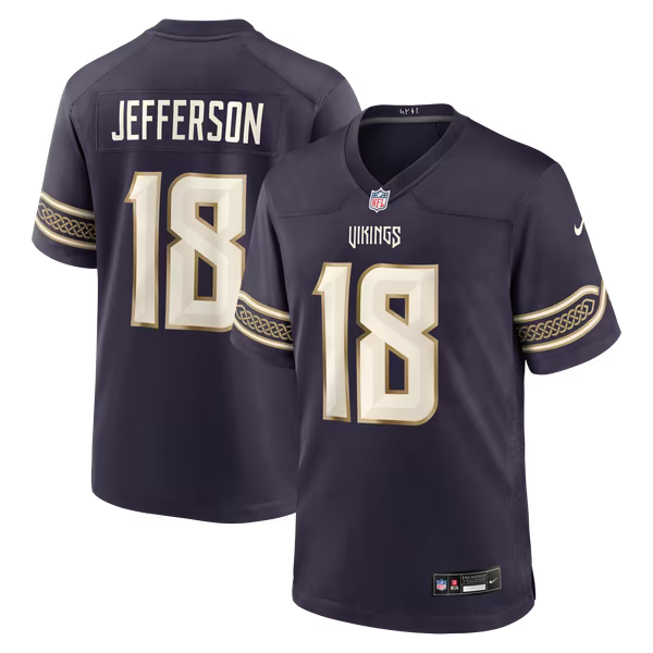 Justin Jefferson Minnesota Vikings Jerseys Teams 2026 Rivalries Collection Game Jersey - Purple