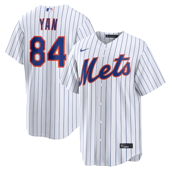 Jefry Yan New York Mets Jerseys Teams Home Replica Jersey - White