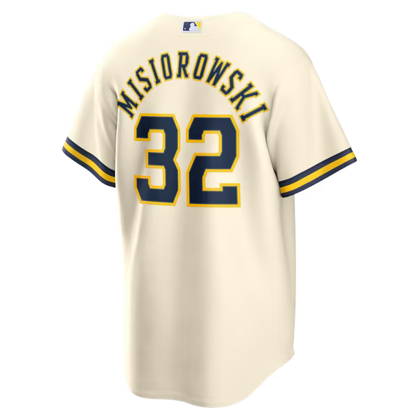 Jacob Misiorowski Milwaukee Brewers Jerseys Teams Home Replica Jersey - Cream