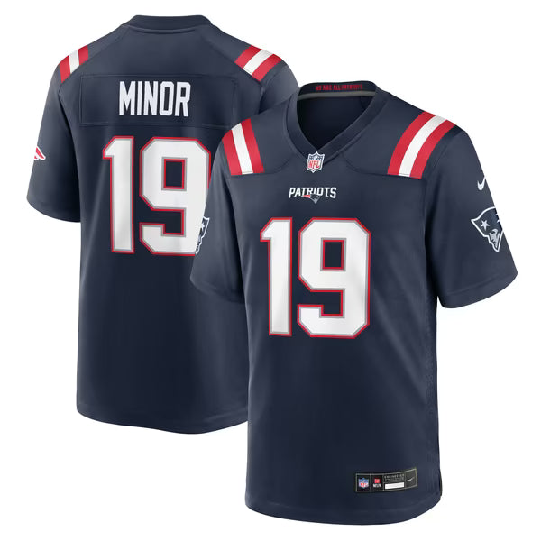 Kobee Minor New England Patriots Jerseys Teams Team Game Jersey - Navy