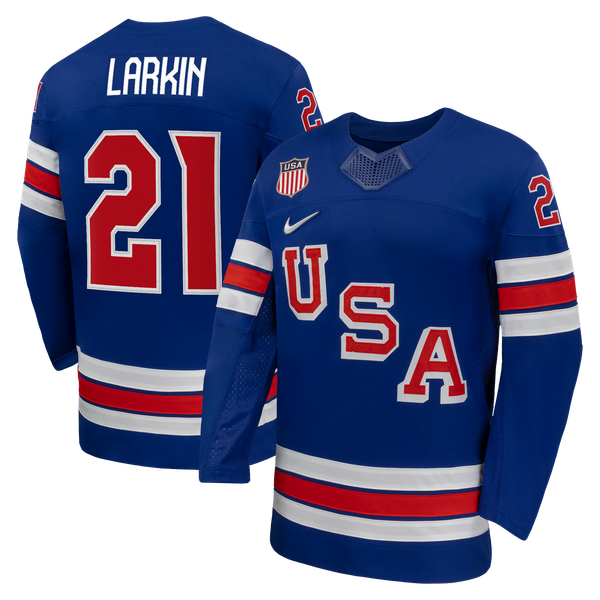 Jerseys Teams Dylan Larkin Nike US Hockey 2026 Home Jersey Royal