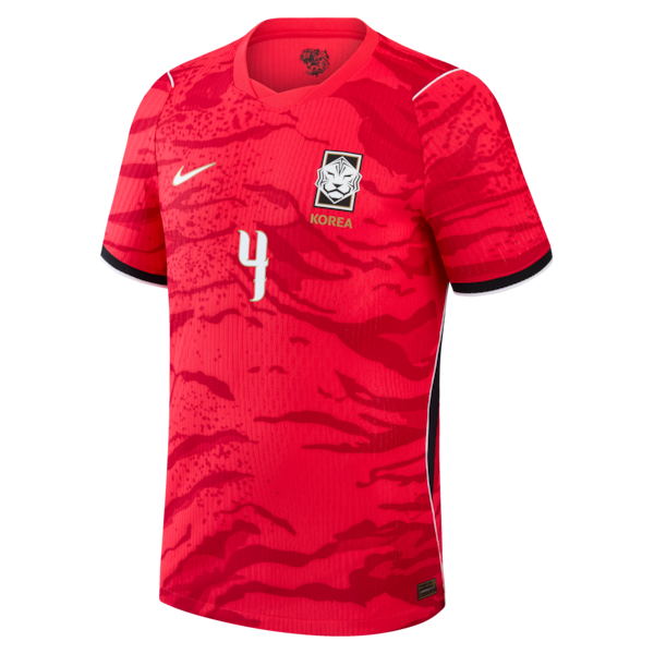Jerseys Teams Kim Min-Jae South Korea National Team 2026 Home Match Authentic Jersey Red