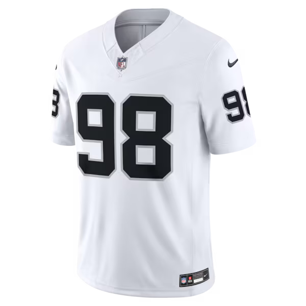 Maxx Crosby Las Vegas Raiders Jerseys Teams Vapor F.U.S.E. Stitched Limited Jersey - White