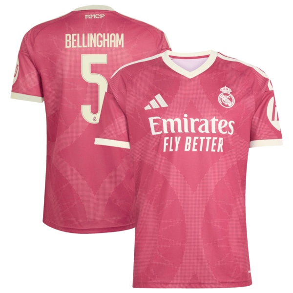 Jude Bellingham Real Madrid Jerseys Teams 2026/27 Third Replica Jersey - Pink