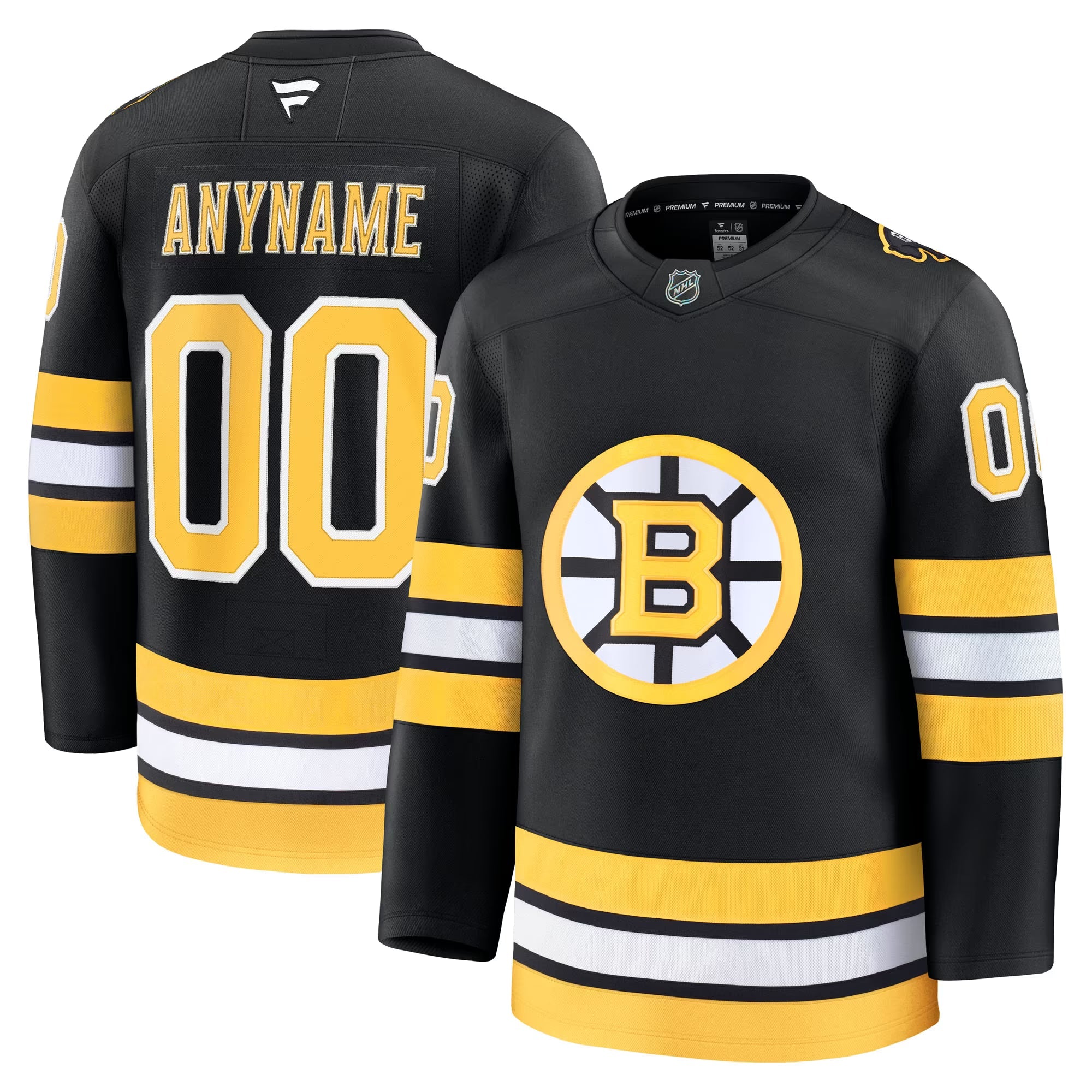 Jerseys Teams Boston Bruins Fanatics Home Premium Custom Jersey Black