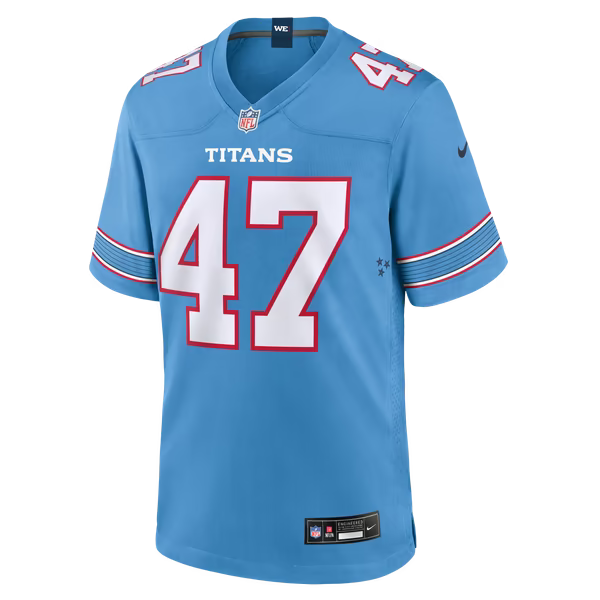 Jalen McMurray Tennessee Titans Jerseys Teams Team Game Jersey - Light Blue
