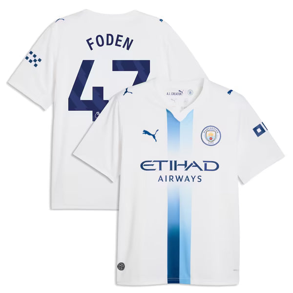 Phil Foden Manchester City Jerseys Teams 2026/27 Third Replica Jersey - White