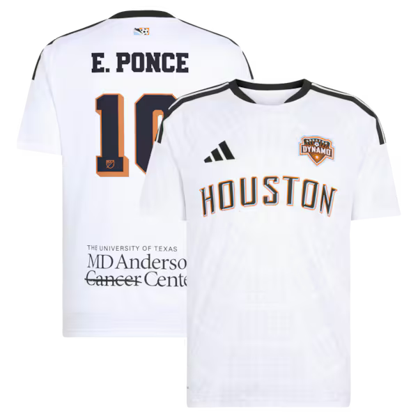 Ezequiel Ponce Houston Dynamo FC Jerseys Teams 2026 Archive Replica Jersey - White