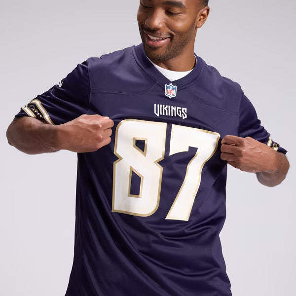 T.J. Hockenson Minnesota Vikings Nike 2026 Rivalries Collection Game Jersey - Purple