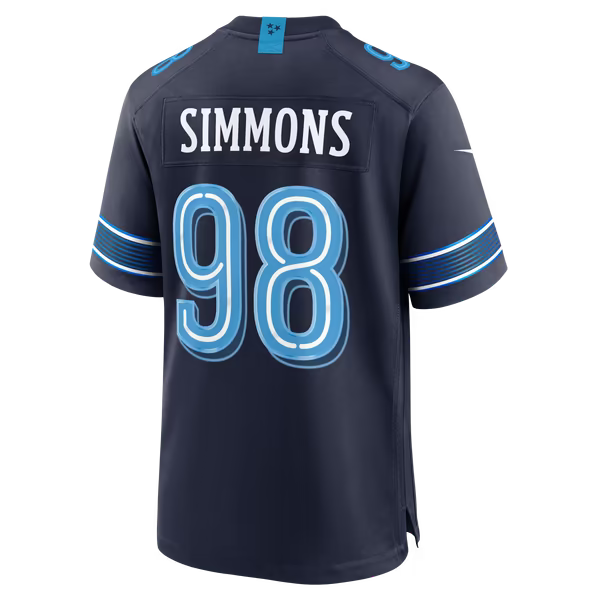 Jeffery Simmons Tennessee Titans Jerseys Teams 2026 Rivalries Collection Game Jersey - Navy