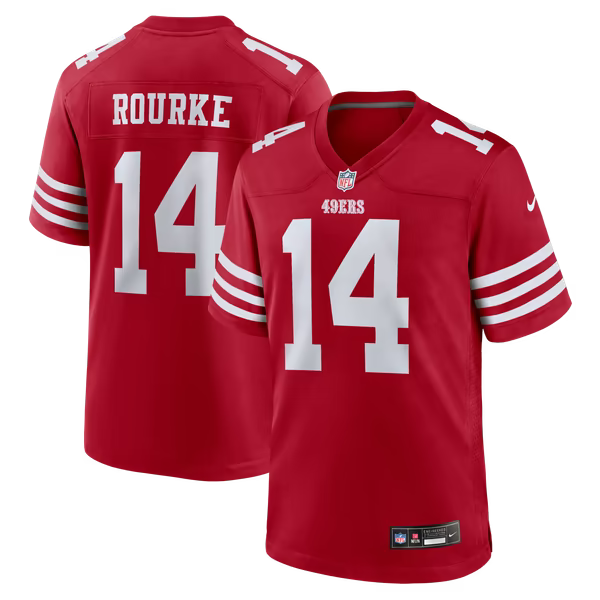 Kurtis Rourke San Francisco 49ers Jerseys Teams Team Game Jersey - Scarlet