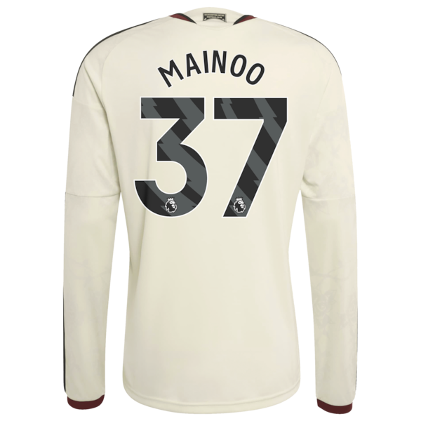 Kobbie Mainoo Manchester United Jerseys Teams 2026/27 Third Replica Long Sleeve Jersey - Cream