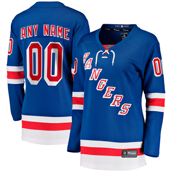 Jerseys Teams Women's Fanatics New York Rangers Home Breakaway Custom Jersey
