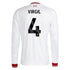 Virgil van Dijk Liverpool Jerseys Teams 2026/27 Away Replica Long Sleeve Jersey - White