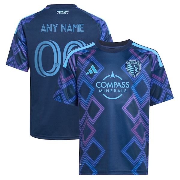 Adidas Sporting Kansas City Youth 2026 The 18th & Vine Kit Replica Custom Jersey Blue