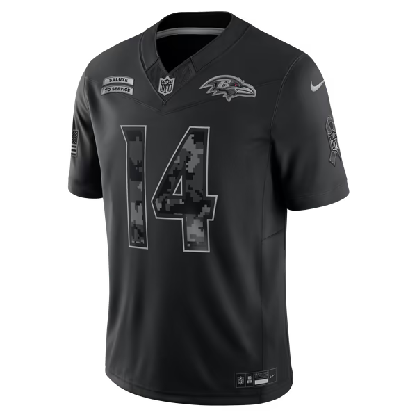 Kyle Hamilton Baltimore Ravens Jerseys Teams 2026 Salute to Service Stitched Limited Jersey - Black
