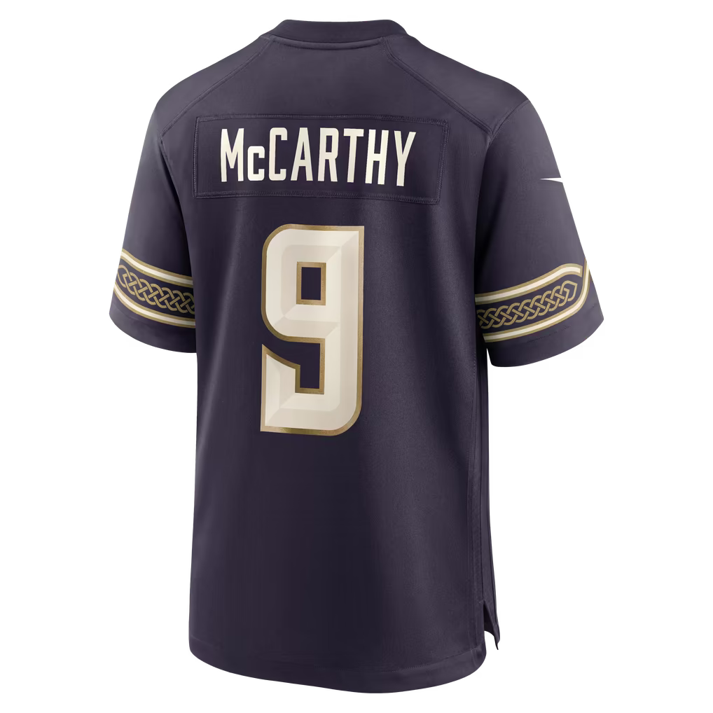 J.J McCarthy Minnesota Vikings Nike 2026 Rivalries Collection Game Jersey - Purple
