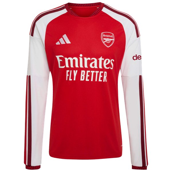 Declan Rice Arsenal Jerseys Teams 2026/27 Home Replica Long Sleeve Jersey - Red