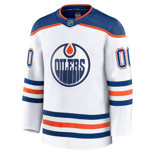 Jerseys Teams Edmonton Oilers Fanatics Away Premium Custom Jersey - White