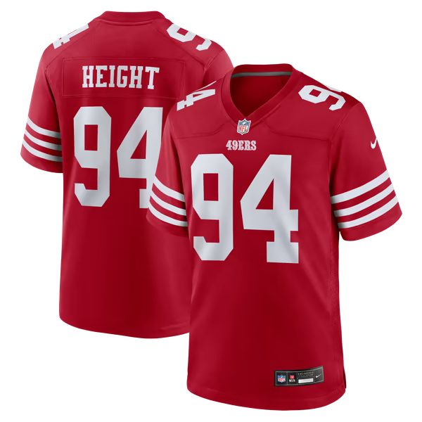 Romello Height San Francisco 49ers Jerseys Teams Team Game Jersey - Scarlet