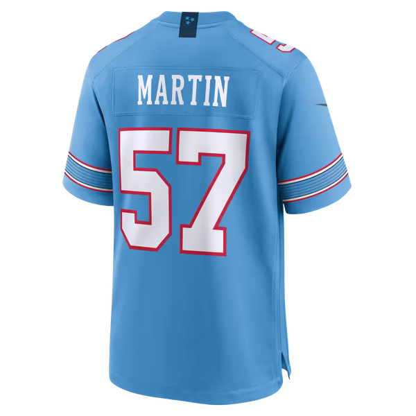 Jake Martin Tennessee Titans Jerseys Teams Team Game Jersey - Light Blue