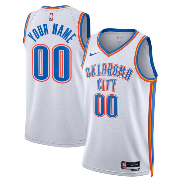 Jerseys Teams Nike Unisex Oklahoma City Thunder Swingman Custom Jersey White