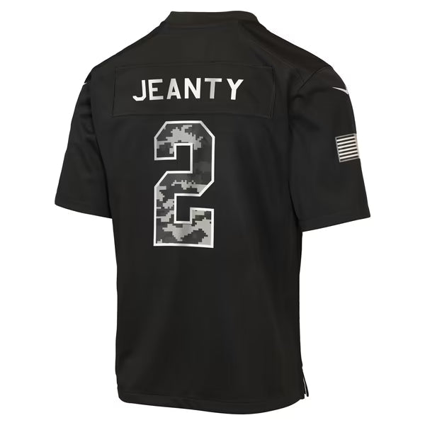 Ashton Jeanty Las Vegas Raiders Jerseys Teams Youth 2026 Salute to Service Game Jersey - Black