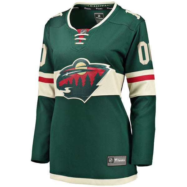 Jerseys Teams Women's Fanatics Minnesota Wild Home Breakaway Custom Jersey Green
