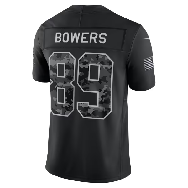 Brock Bowers Las Vegas Raiders Jerseys Teams 2026 Salute to Service Stitched Limited Jersey - Black
