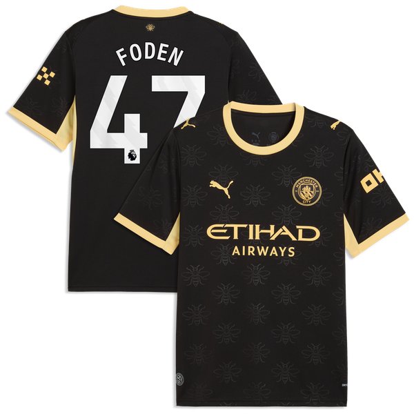 Phil Foden Manchester City Jerseys Teams 2026/27 Away Replica Jersey - Black