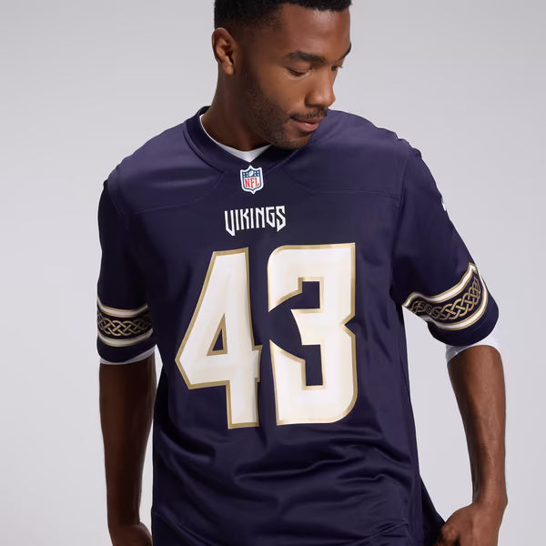 Andrew Van Ginkel Minnesota Vikings Nike 2026 Rivalries Collection Game Jersey - Purple