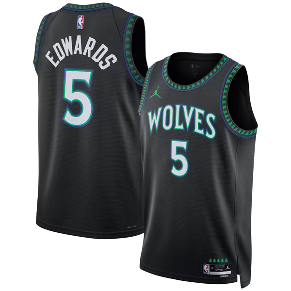 Anthony Edwards Minnesota Timberwolves Jordan Brand Unisex Swingman Jersey - Statement Edition - Black