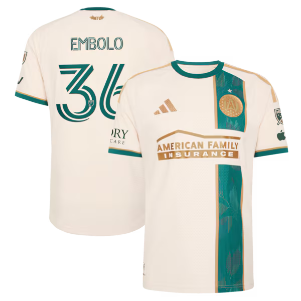 Breel Embolo Atlanta United FC Jerseys Teams 2026 Spirit of '96 On-Field Authentic Patch Jersey - Tan