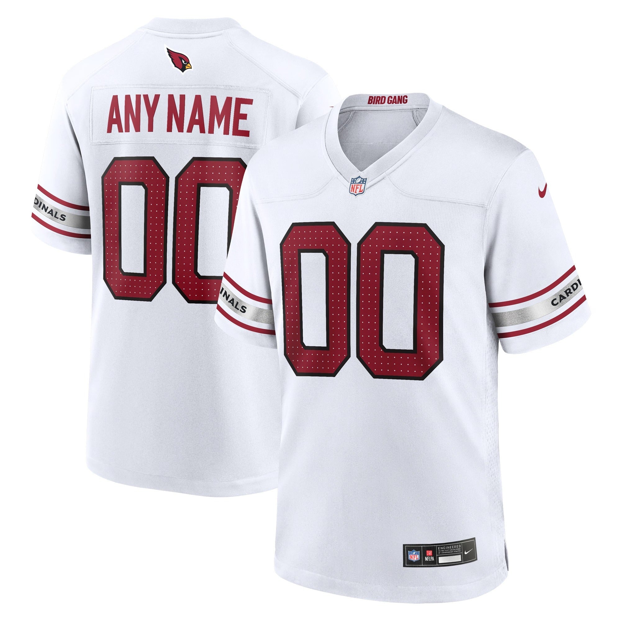 Arizona Cardinals Custom Custom Game Jersey - White - Jersey Teams World
