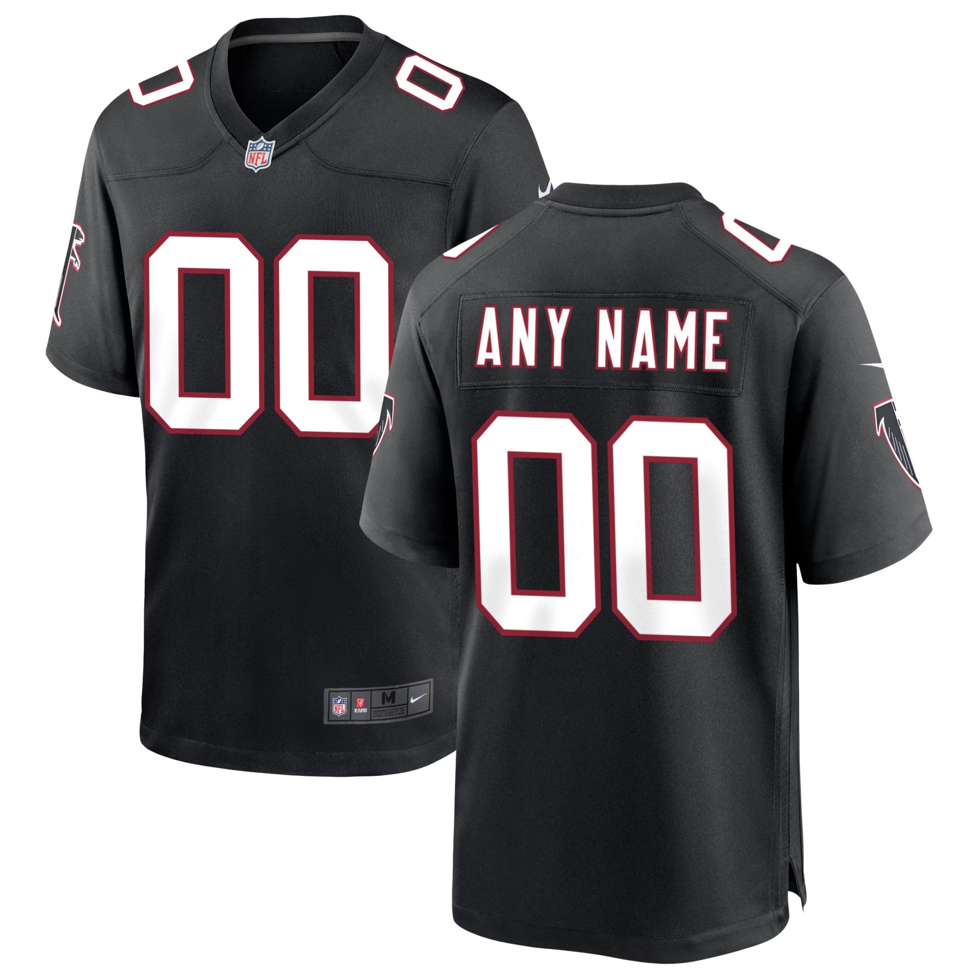 Atlanta Falcons Jerseys Teams Throwback Customized Game Jersey - Black