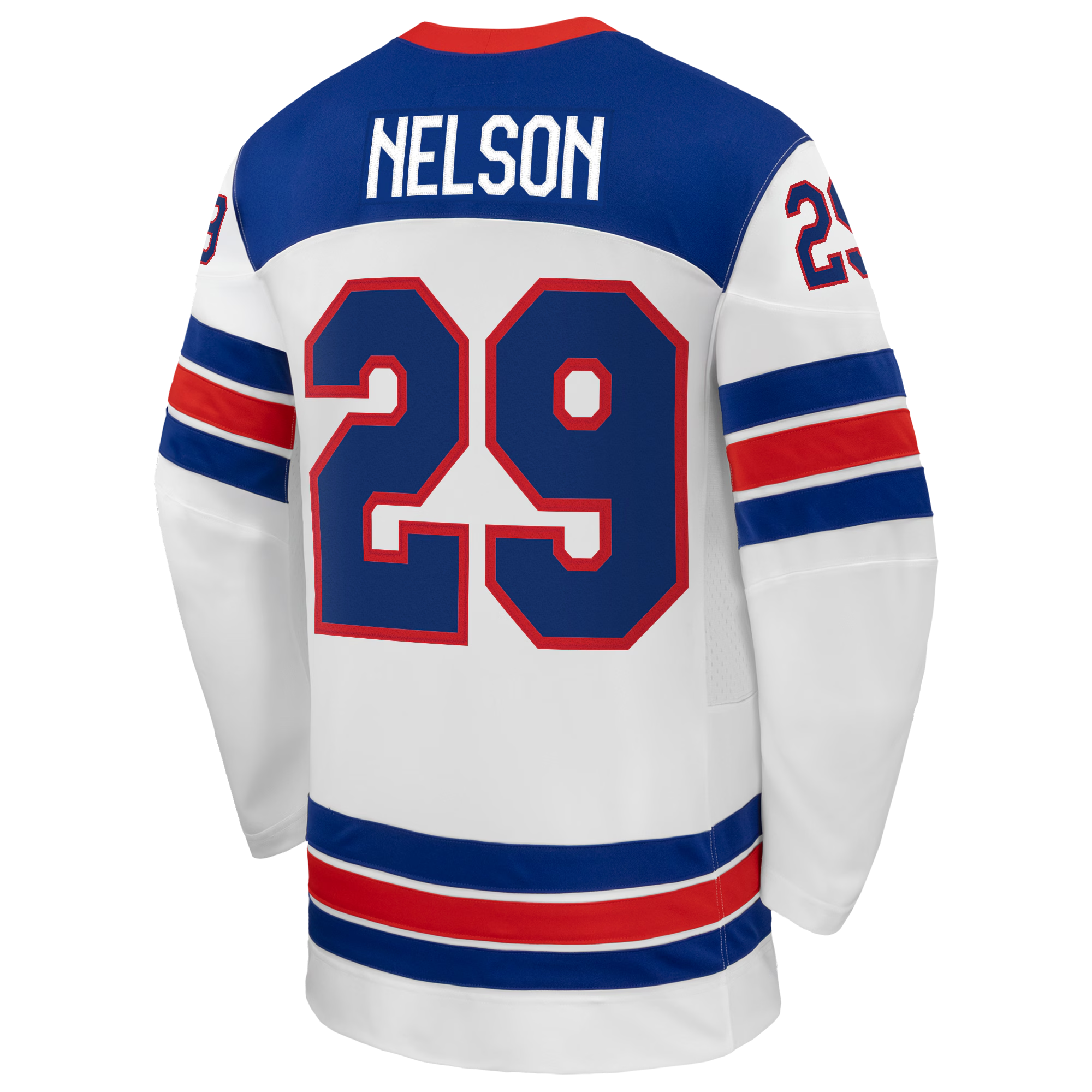 Brock Nelson #29 USA Hockey 2026 Away Jersey - Jerseys TeamsWhite - Jerseys Teams