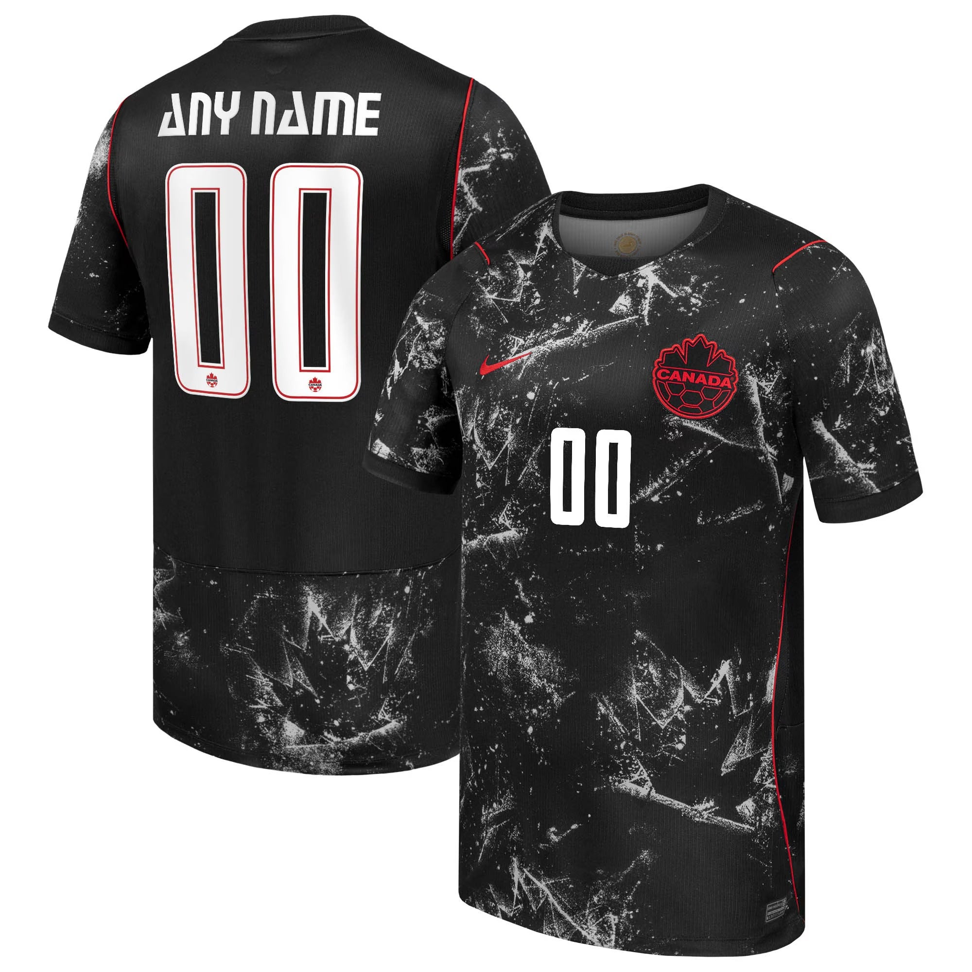 Canada National Teams Soccer Custom 2026 Away Authentic Custom Jersey - Black - Jersey Teams World