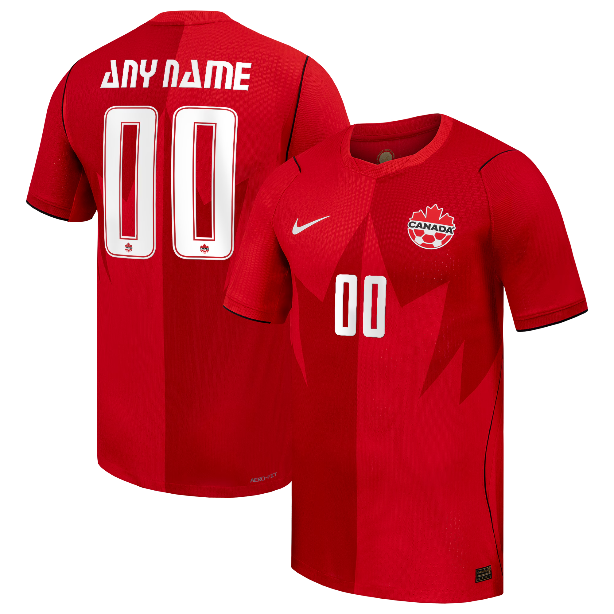 Canada National Teams Soccer Custom 2026 Home Match Authentic Custom Jersey - Red - Jersey Teams World