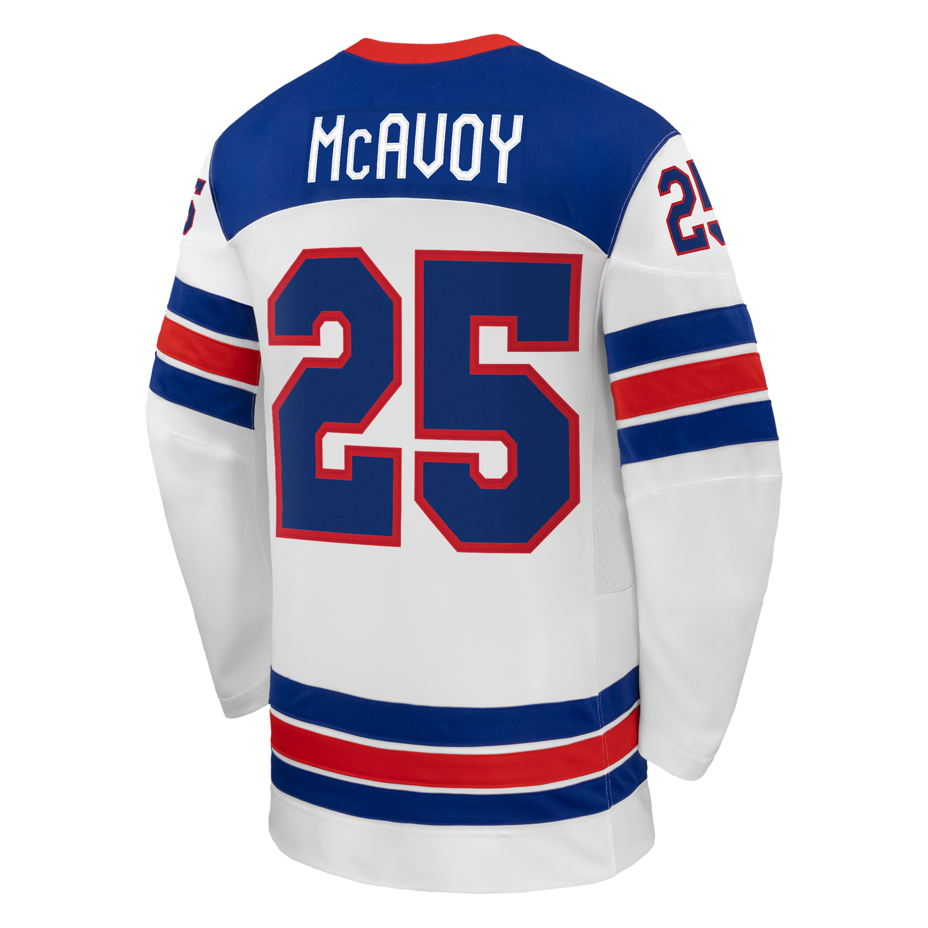Charlie McAvoy #25 USA Hockey 2026 Away Jersey - Jerseys TeamsWhite - Jerseys Teams