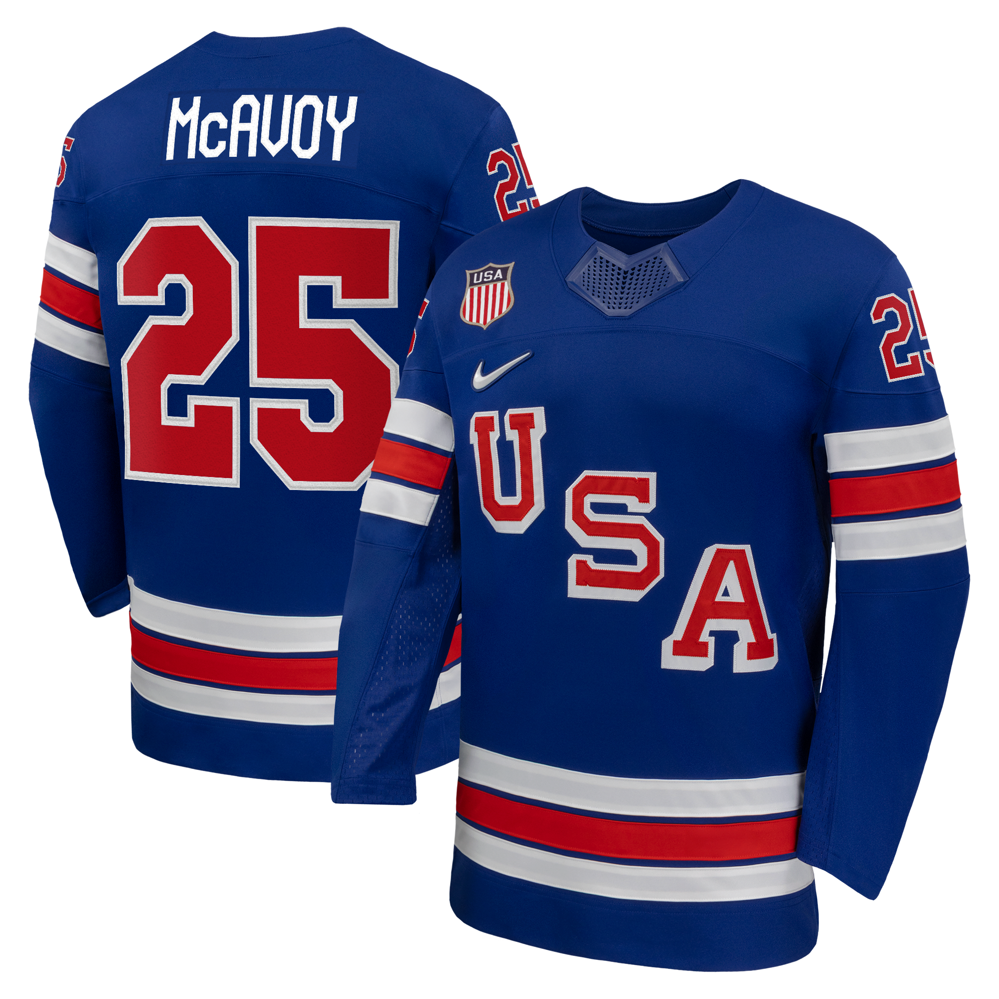 Charlie McAvoy #25 USA Hockey 2026 Home Jersey - Jerseys TeamsRoyal - Jerseys Teams