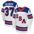 Connor Hellebuyck #37 USA Hockey 2026 Away Jersey - Jerseys TeamsWhite - Jerseys Teams