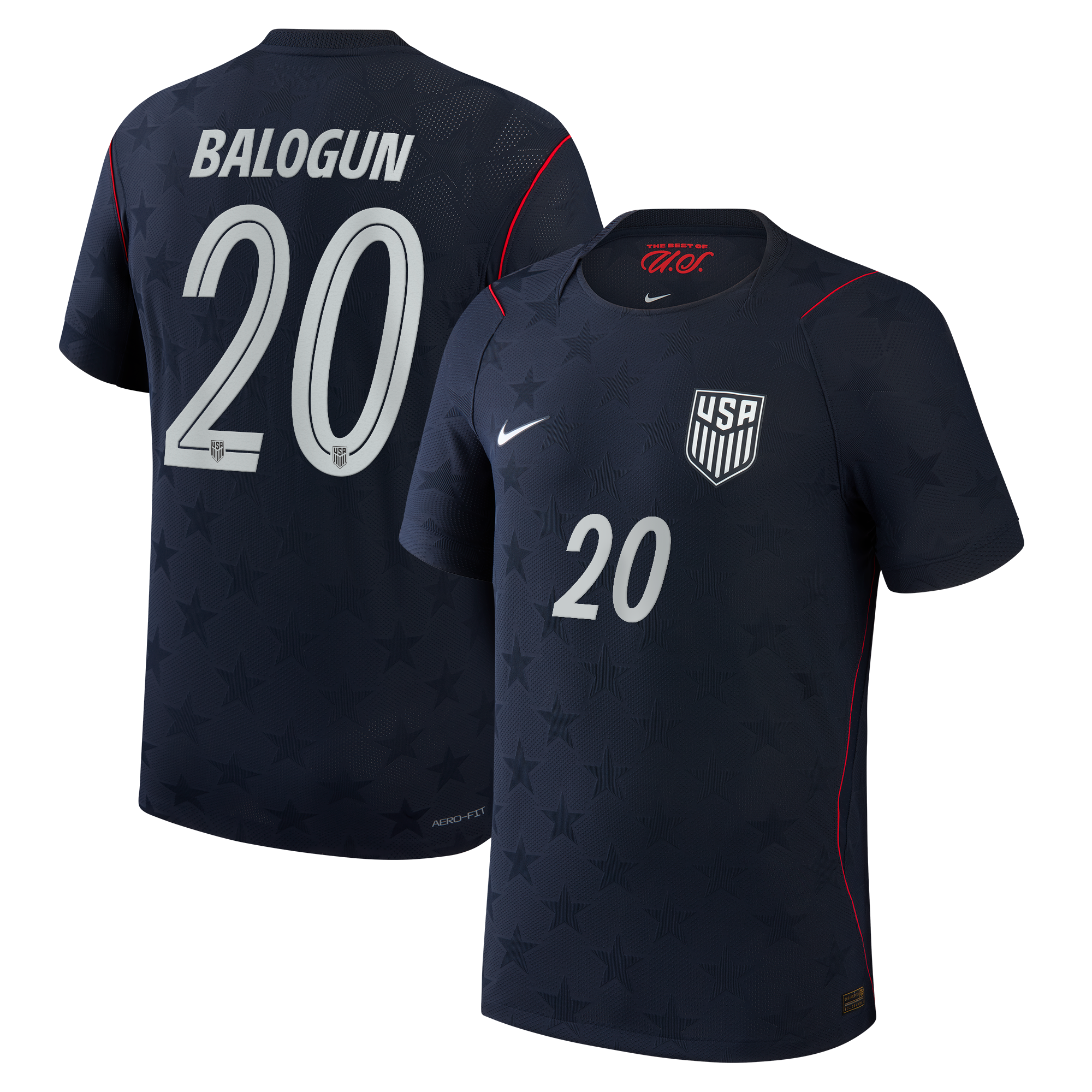 Folarin Balogun USMNT 2026 Away Match Jersey Blue | Jerseys TeamsUSA Soccer Jersey - Jerseys Teams