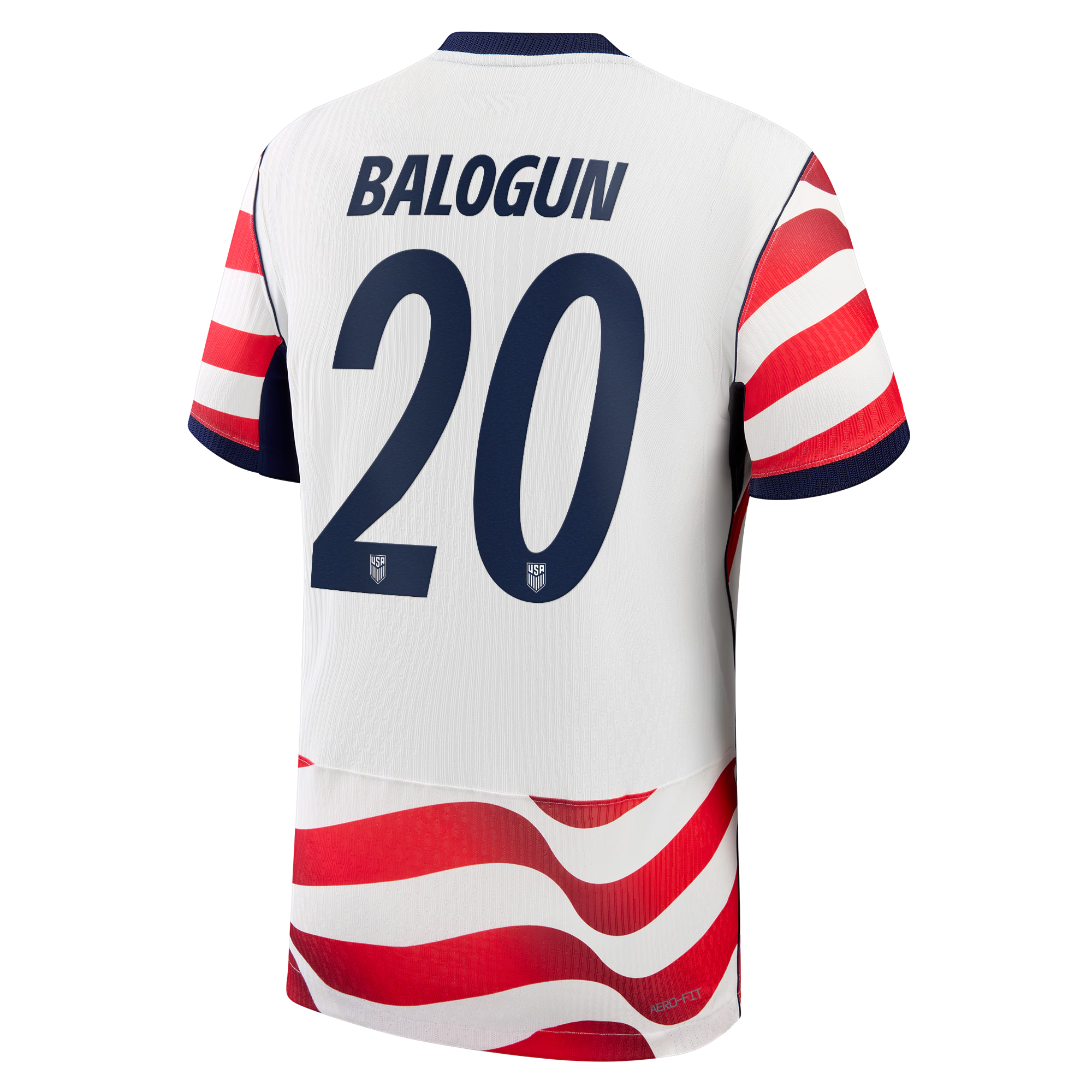 Folarin Balogun USMNT 2026 Home Match Jersey White | Jerseys TeamsUSA Soccer Jersey - Jerseys Teams