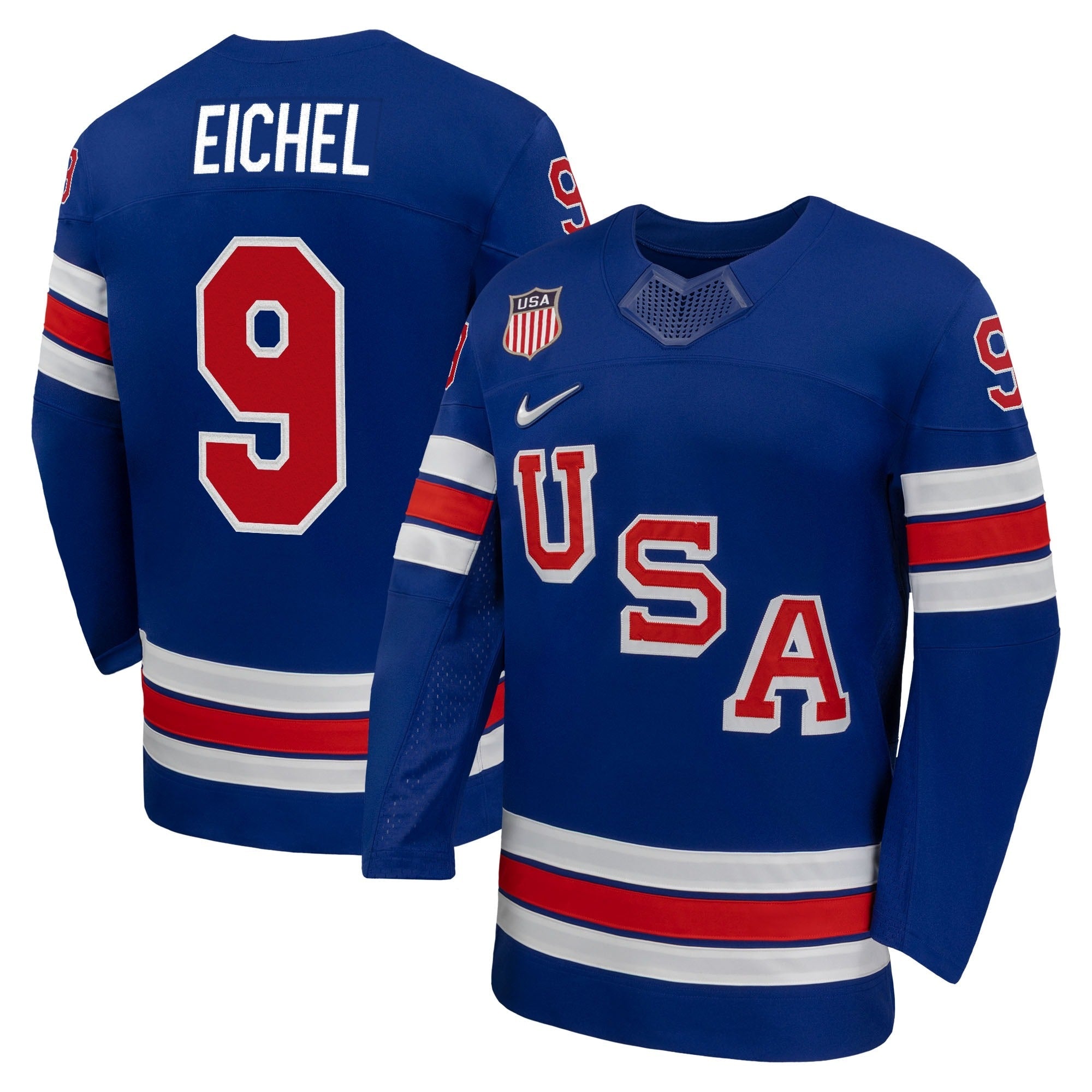 Jack Eichel #15 USA Hockey Jerseys Teams2026 Home Jersey - Royal Blue - Jerseys Teams