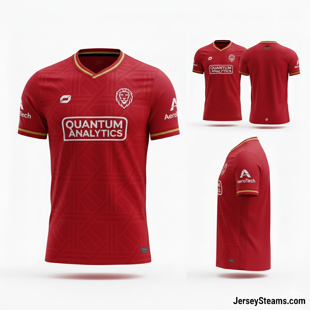 Jerseys Teams Quantum Series Soccer Jersey – Vibrant Red – Men’s Performance Fit