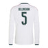 Jude Bellingham Real Madrid Jerseys Teams 2026/27 Home  Long Sleeve Shirt - White