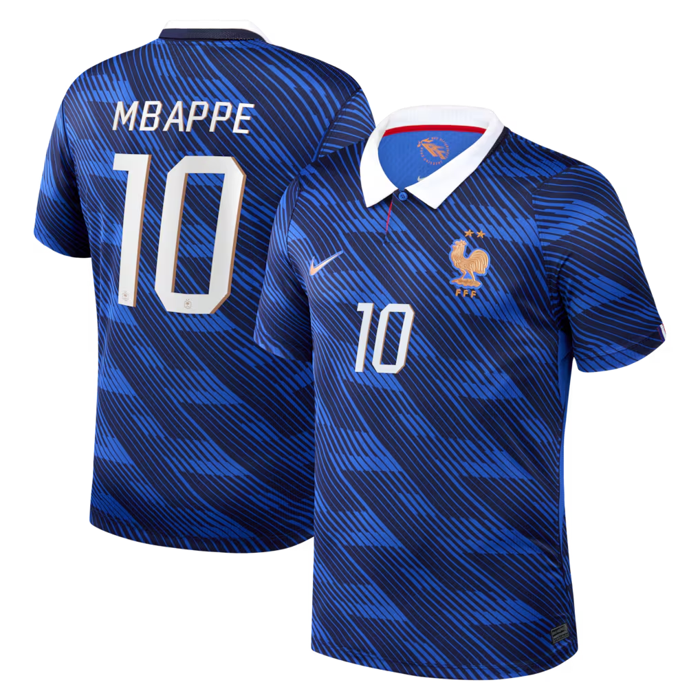 Kylian Mbappé France National Team Custom 2026 Home Stadium Replica Jersey - Blue - Jersey Teams World