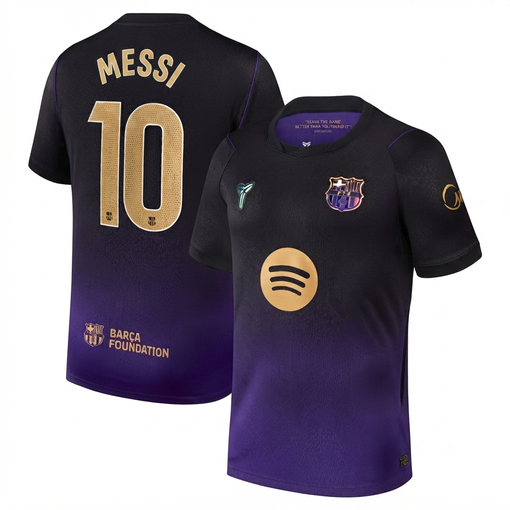 Lionel Messi 10 Barcelona Jerseys Teams 2026/27 Away Stadium  Shirt - Purple