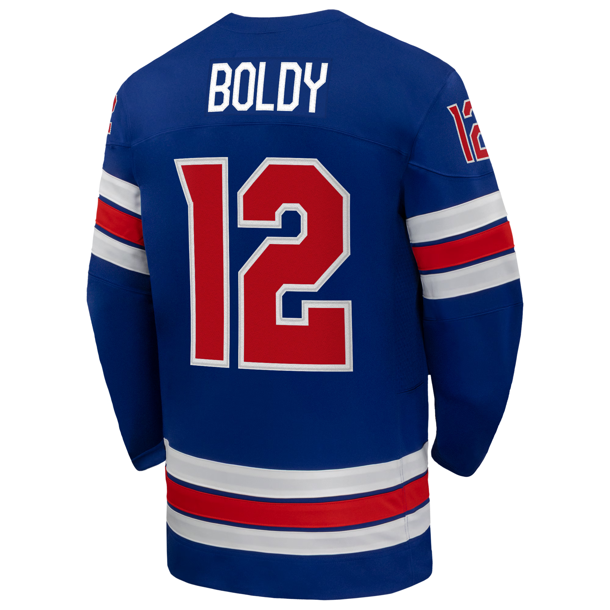 Matthew Boldy #12 USA Hockey 2026 Home Jersey - Jerseys TeamsRoyal - Jerseys Teams