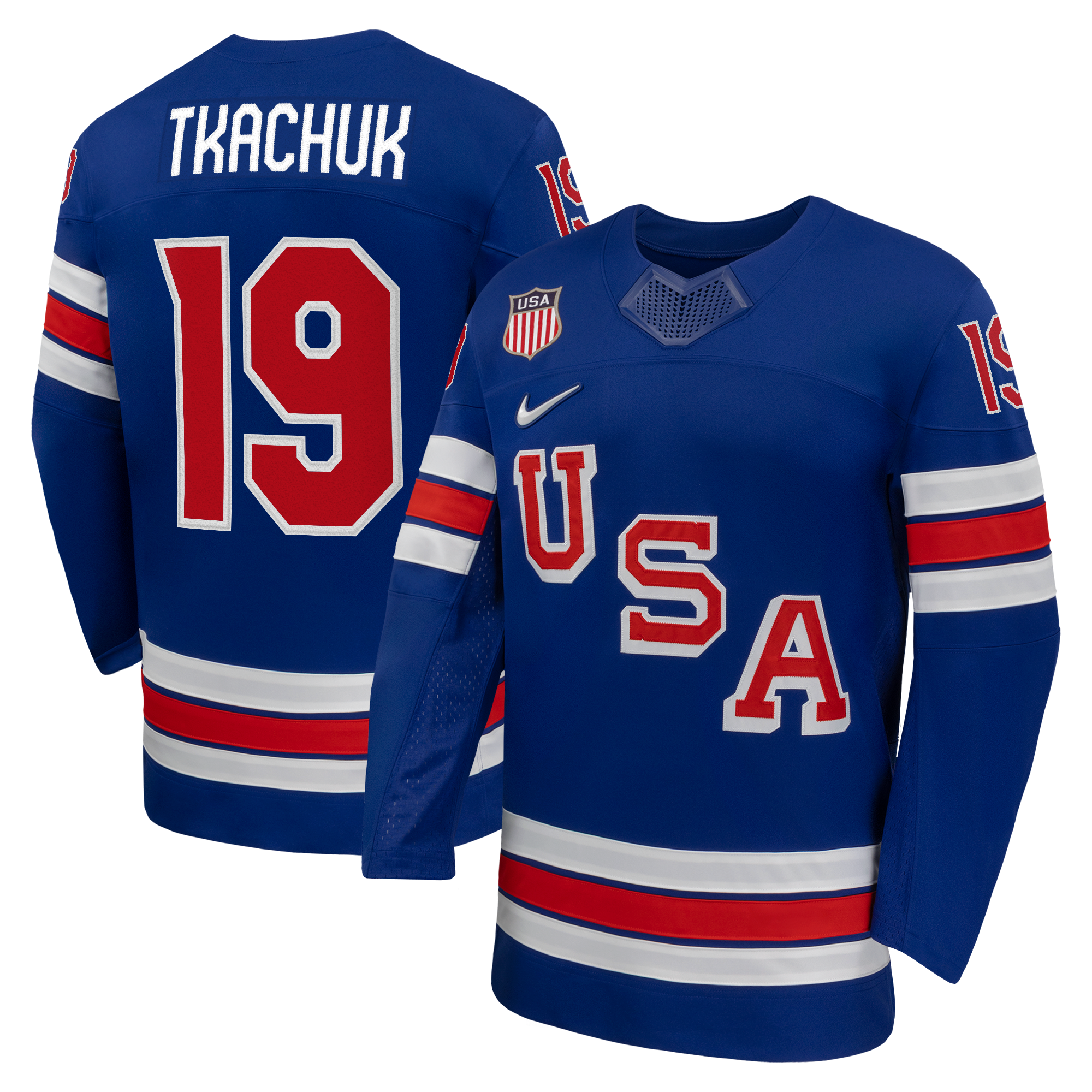 Matthew Tkachuk #7 USA Hockey Jerseys Teams2026 Home Jersey - Royal Blue - Jerseys Teams